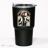 Childless Cat Ladies Cat Karma Retro Funny Tumbler thumb 0