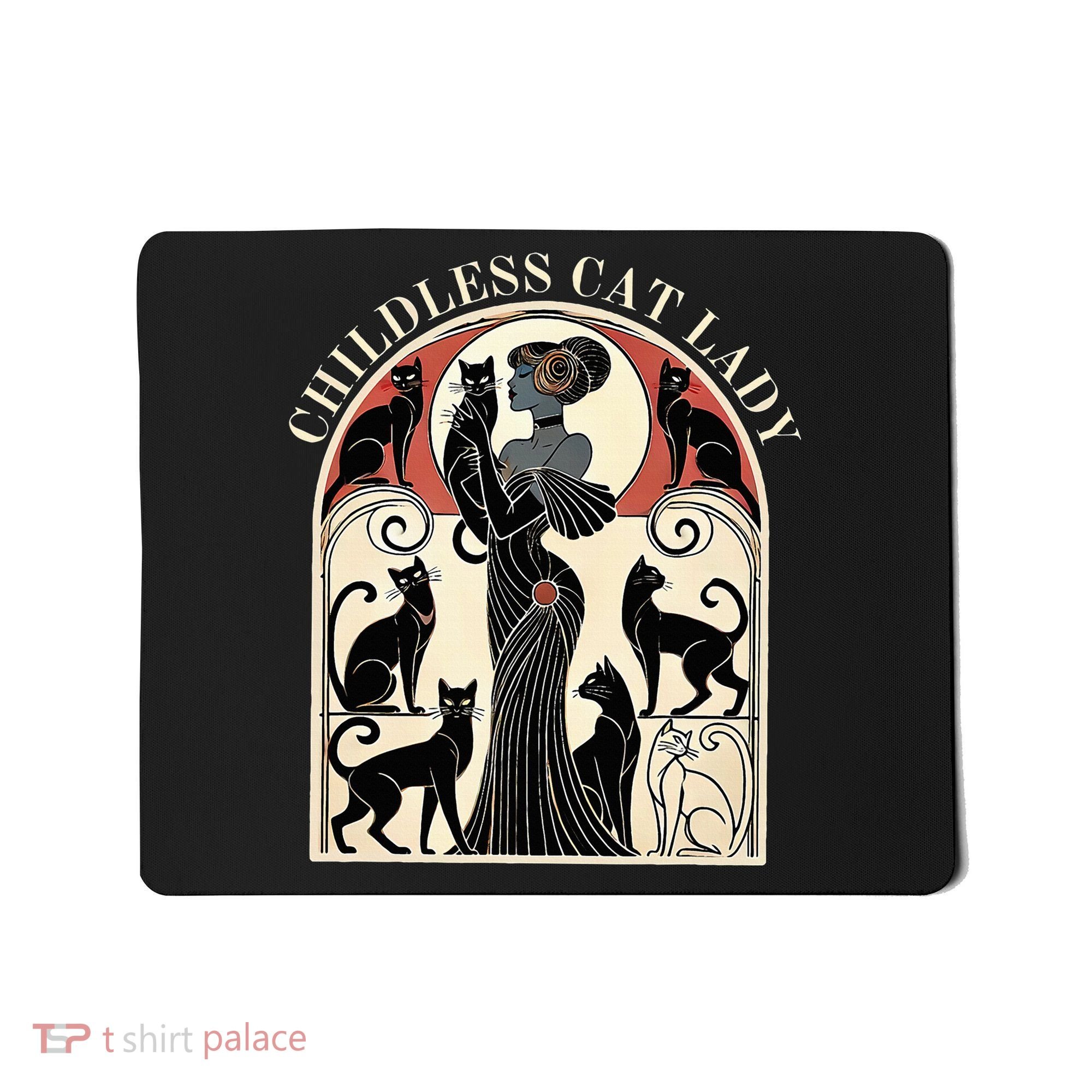 Childless Cat Ladies Cat Karma Retro Funny Mousepad