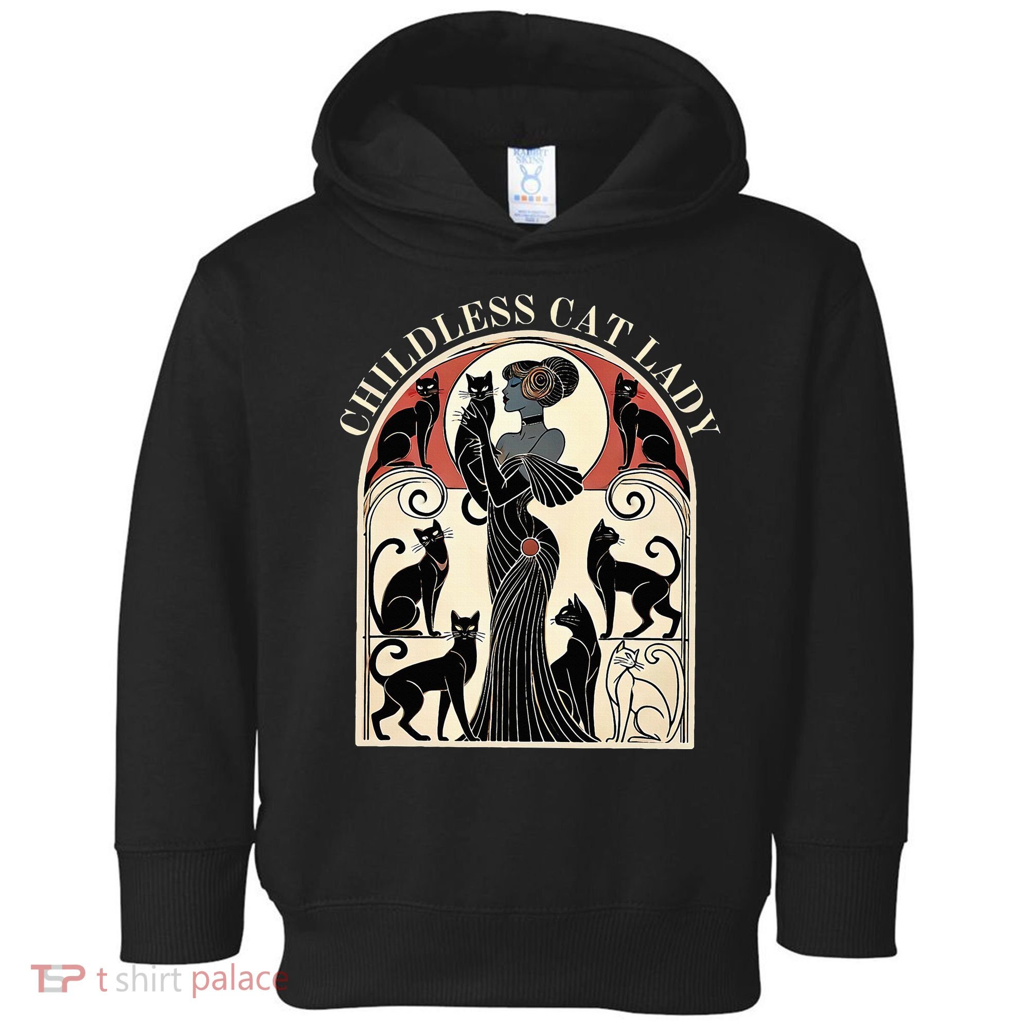Childless Cat Ladies Cat Karma Retro Funny Toddler Hoodie