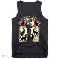 Childless Cat Ladies Cat Karma Retro Funny Tank Top thumb 0