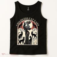 Childless Cat Ladies Cat Karma Retro Funny Tank Top thumb 2