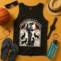 Childless Cat Ladies Cat Karma Retro Funny Tank Top thumb 4