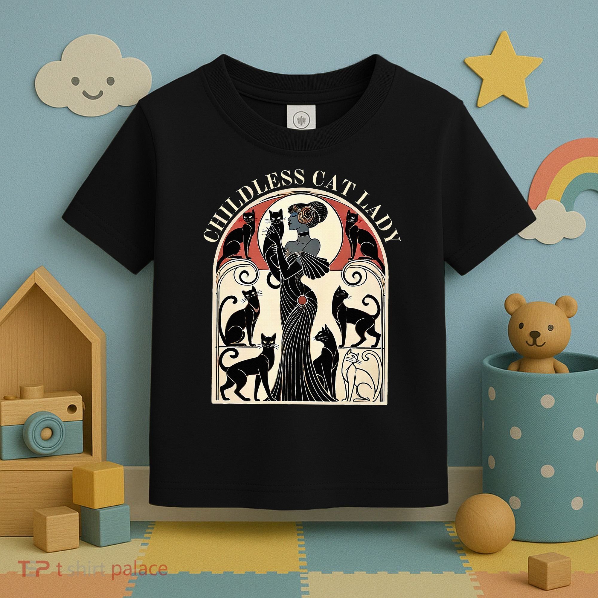 Childless Cat Ladies Cat Karma Retro Funny Toddler T-Shirt