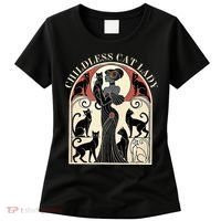 Childless Cat Ladies Cat Karma Retro Funny Women's T-Shirt thumb 0