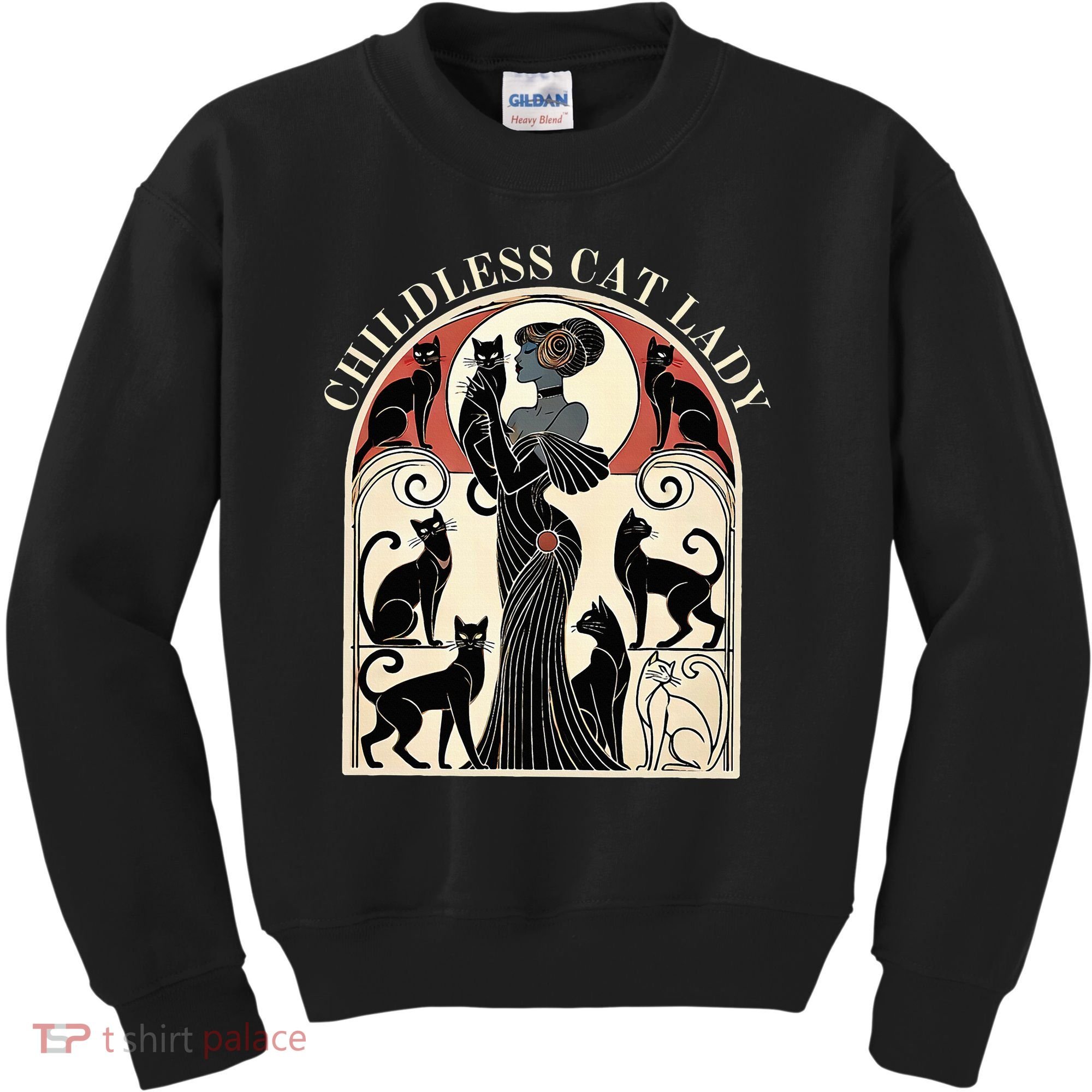 Childless Cat Ladies Cat Karma Retro Funny Kids Sweatshirt