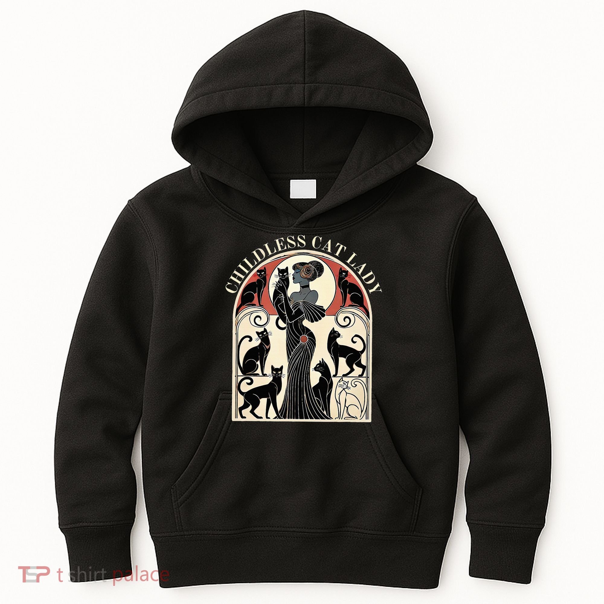 Childless Cat Ladies Cat Karma Retro Funny Kids Hoodie