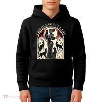 Childless Cat Ladies Cat Karma Retro Funny Kids Hoodie thumb 4