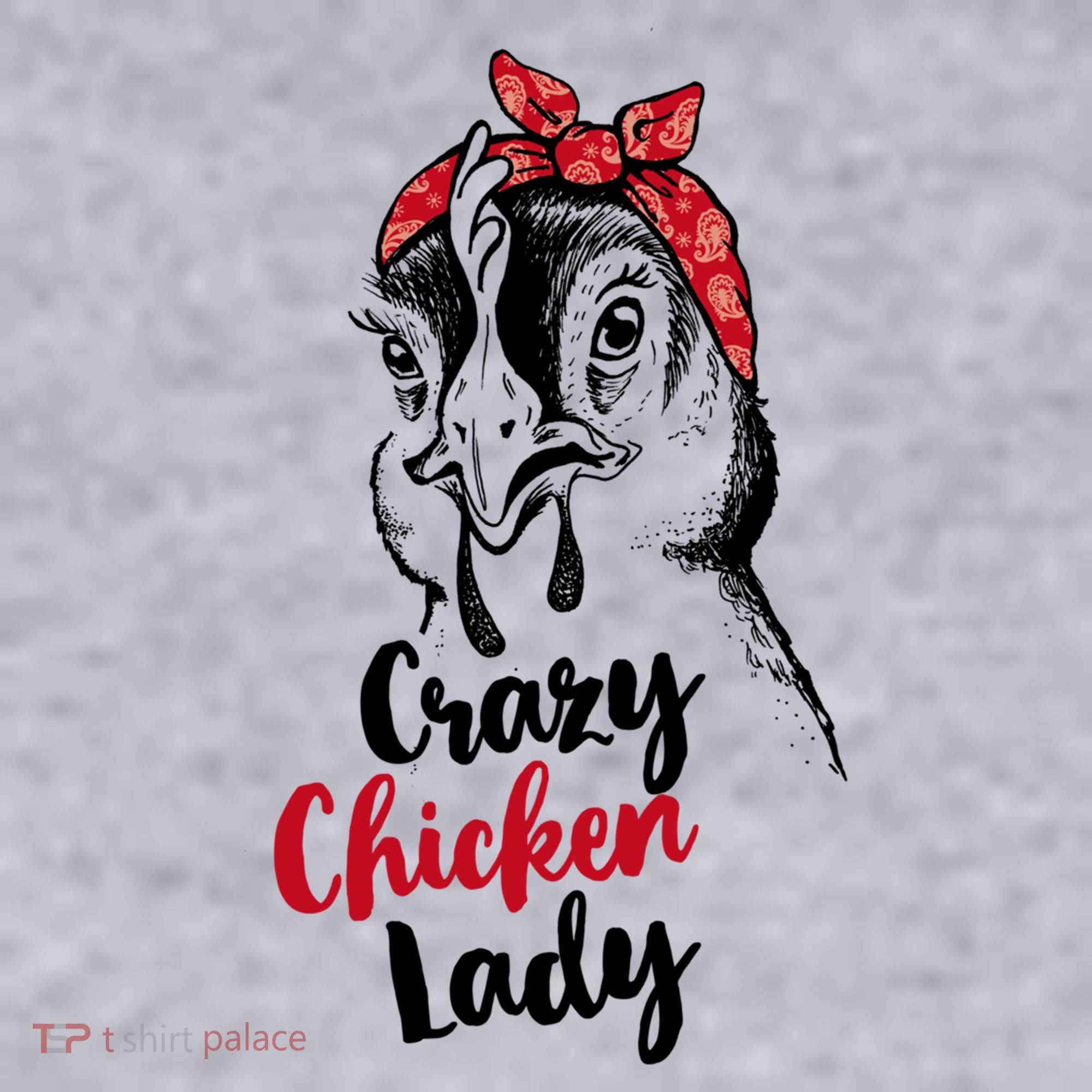Crazy Chicken Lady + Funny Bandana Chicken Whisperer Gift Great Gift Women's Sweatshirt