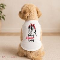 Crazy Chicken Lady + Funny Bandana Chicken Whisperer Gift Great Gift Doggie Tank thumb 2