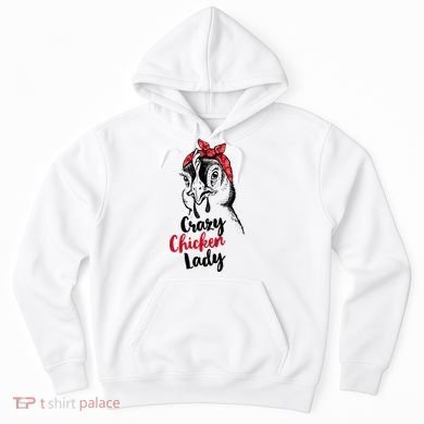 Crazy Chicken Lady + Funny Bandana Chicken Whisperer Gift Great Gift Hoodie