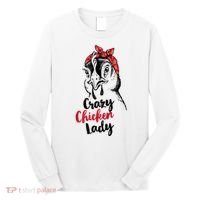 Crazy Chicken Lady + Funny Bandana Chicken Whisperer Gift Great Gift Long Sleeve Shirt thumb 0