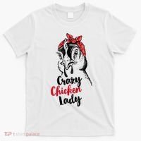 Crazy Chicken Lady + Funny Bandana Chicken Whisperer Gift Great Gift T-Shirt thumb 0