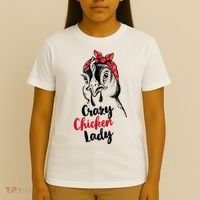 Crazy Chicken Lady + Funny Bandana Chicken Whisperer Gift Great Gift T-Shirt thumb 4