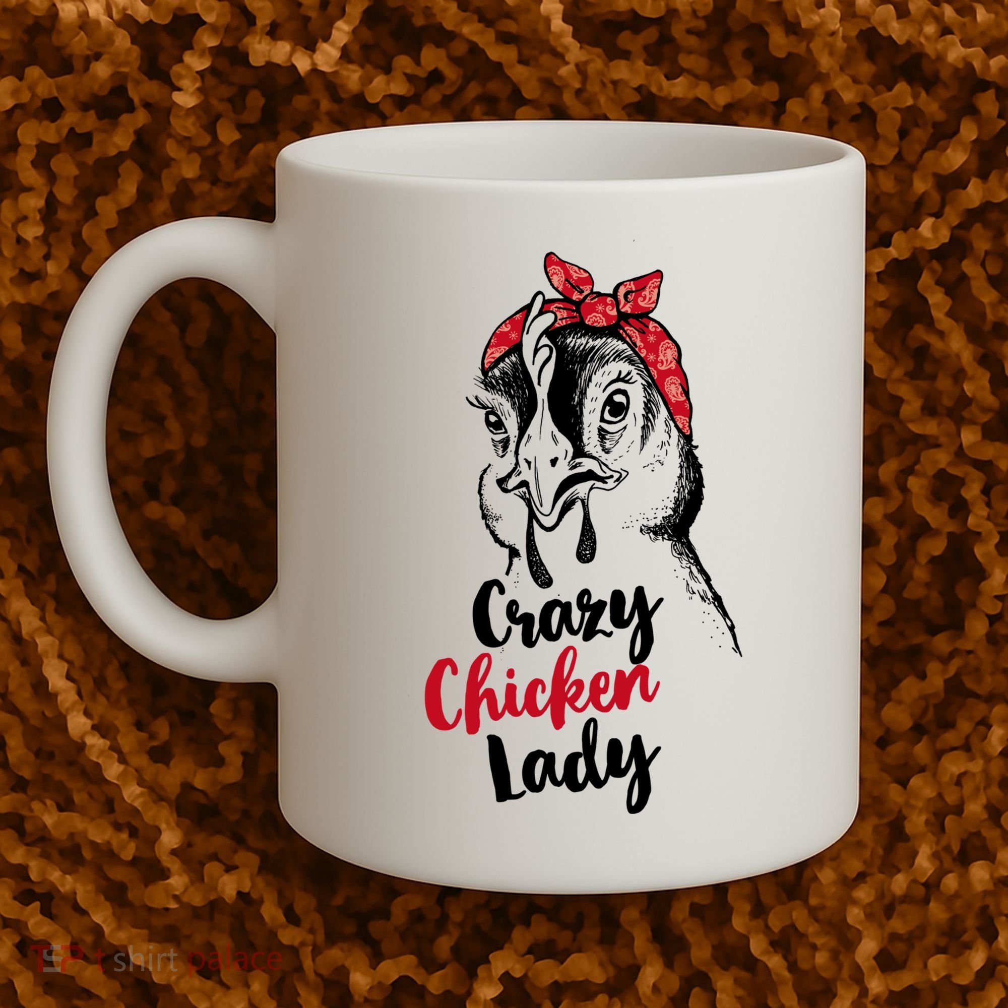Crazy Chicken Lady + Funny Bandana Chicken Whisperer Gift Great Gift Coffee Mug