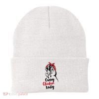 Crazy Chicken Lady + Funny Bandana Chicken Whisperer Gift Great Gift Beanie thumb 0