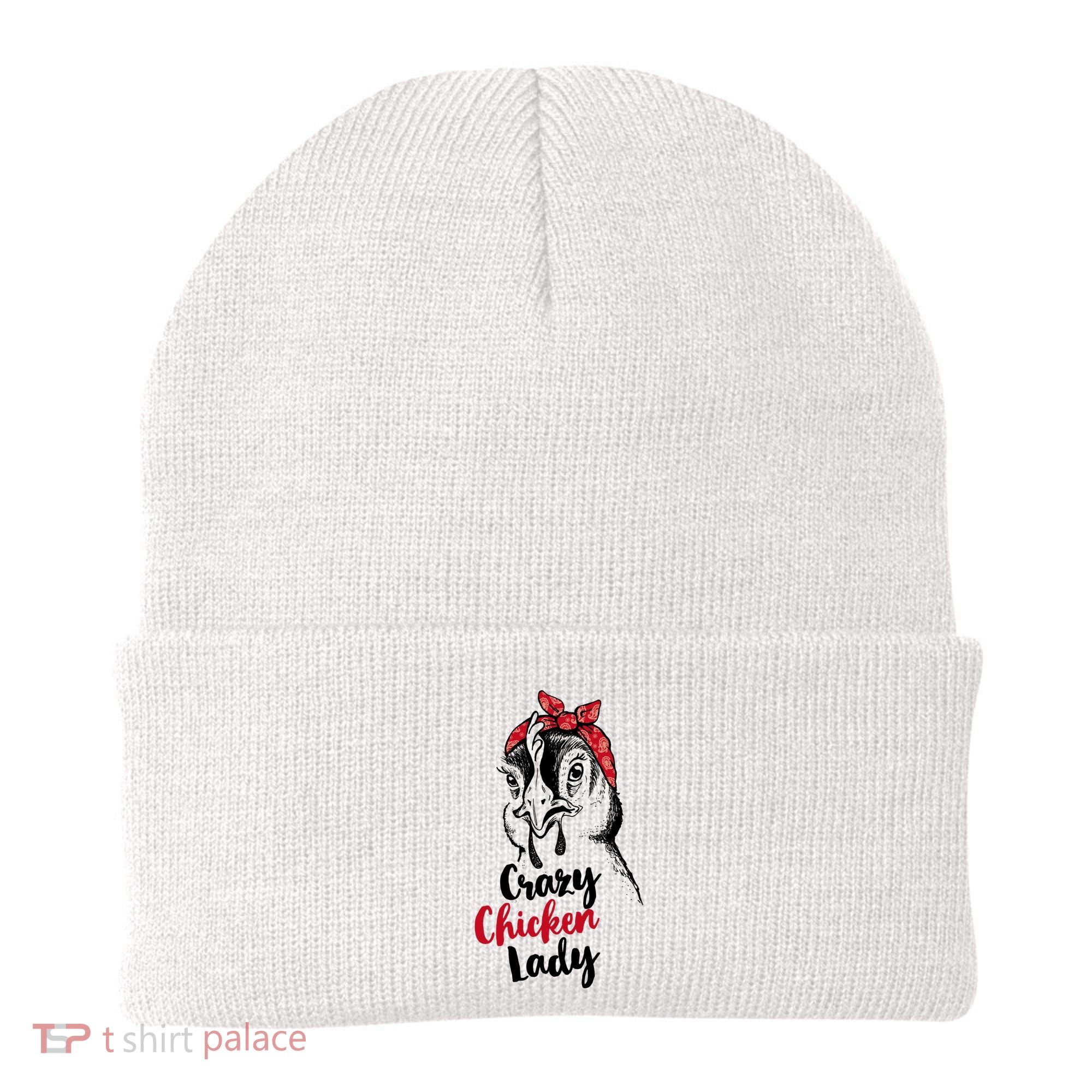 Crazy Chicken Lady + Funny Bandana Chicken Whisperer Gift Great Gift Beanie