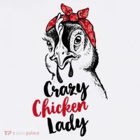 Crazy Chicken Lady + Funny Bandana Chicken Whisperer Gift Great Gift Women's Hoodie thumb 2