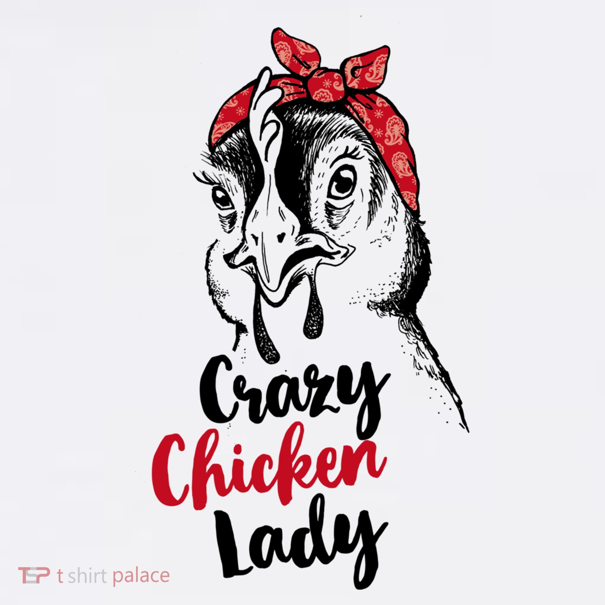 Crazy Chicken Lady + Funny Bandana Chicken Whisperer Gift Great Gift Women's Hoodie