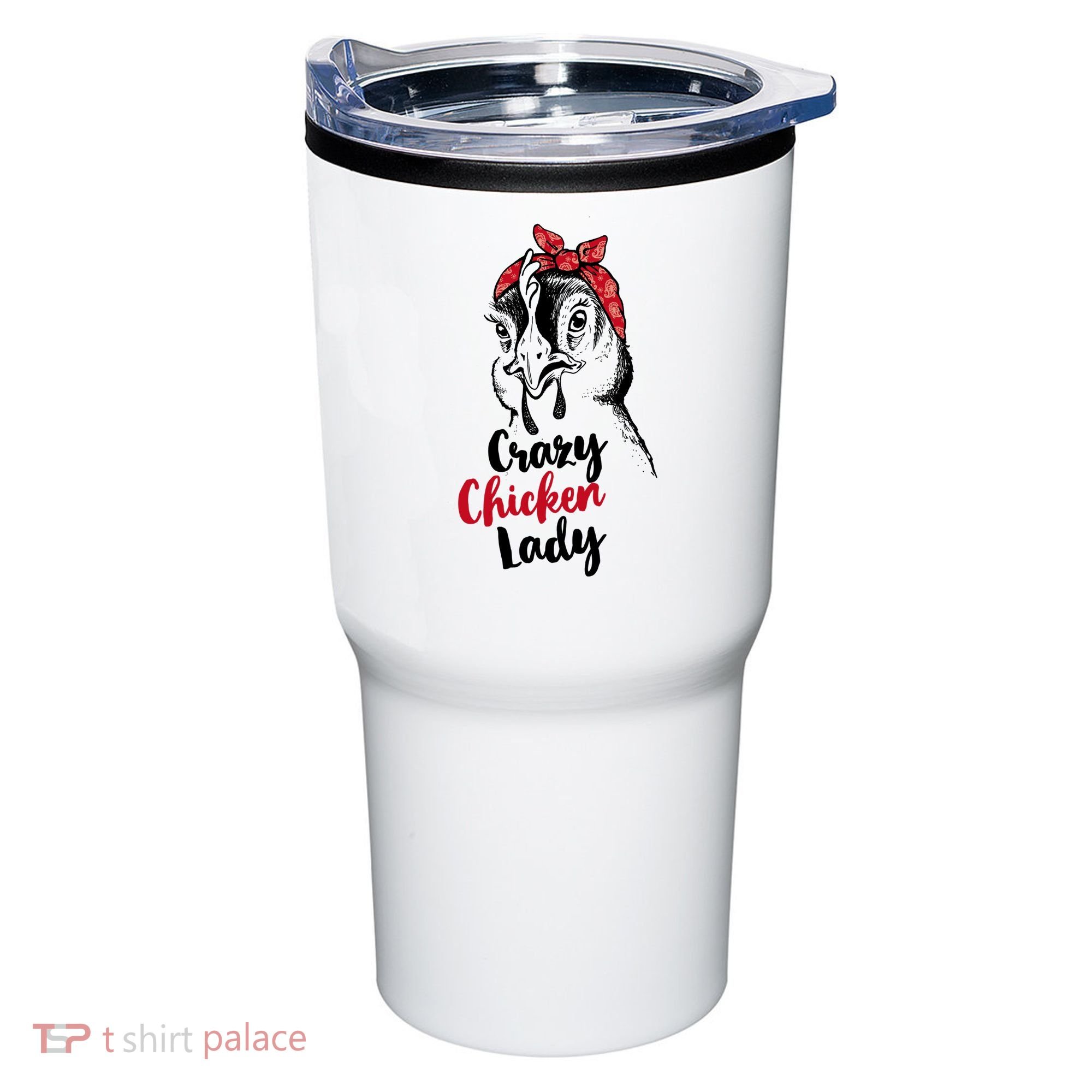 Crazy Chicken Lady + Funny Bandana Chicken Whisperer Gift Great Gift Tumbler