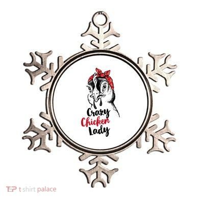 Crazy Chicken Lady + Funny Bandana Chicken Whisperer Gift Great Gift Ornament