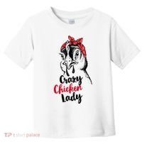 Crazy Chicken Lady + Funny Bandana Chicken Whisperer Gift Great Gift Toddler T-Shirt thumb 0