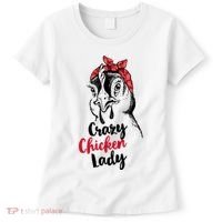 Crazy Chicken Lady + Funny Bandana Chicken Whisperer Gift Great Gift Women's T-Shirt thumb 0