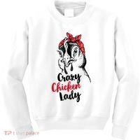 Crazy Chicken Lady + Funny Bandana Chicken Whisperer Gift Great Gift Kids Sweatshirt thumb 0