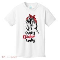 Crazy Chicken Lady + Funny Bandana Chicken Whisperer Gift Great Gift Kids T-Shirt thumb 0