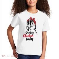 Crazy Chicken Lady + Funny Bandana Chicken Whisperer Gift Great Gift Kids T-Shirt thumb 2