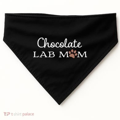 Cute Chocolate Lab Mom Gift For Lovers USA-Made Doggie Bandana