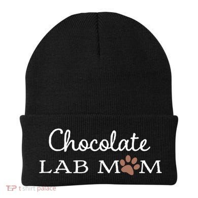 Cute Chocolate Lab Mom Gift For Lovers Beanie