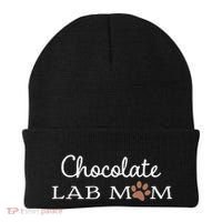 Cute Chocolate Lab Mom Gift For Lovers Beanie thumb 0