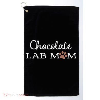 Cute Chocolate Lab Mom Gift For Lovers Golf Towel