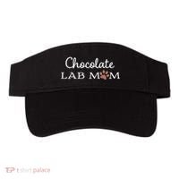 Cute Chocolate Lab Mom Gift For Lovers Visor thumb 0