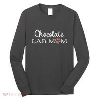 Cute Chocolate Lab Mom Gift For Lovers Long Sleeve Shirt thumb 0