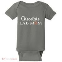 Cute Chocolate Lab Mom Gift For Lovers Baby Bodysuit thumb 0