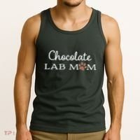 Cute Chocolate Lab Mom Gift For Lovers Tank Top thumb 3
