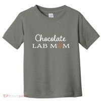 Cute Chocolate Lab Mom Gift For Lovers Toddler T-Shirt thumb 0