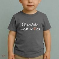 Cute Chocolate Lab Mom Gift For Lovers Toddler T-Shirt thumb 2
