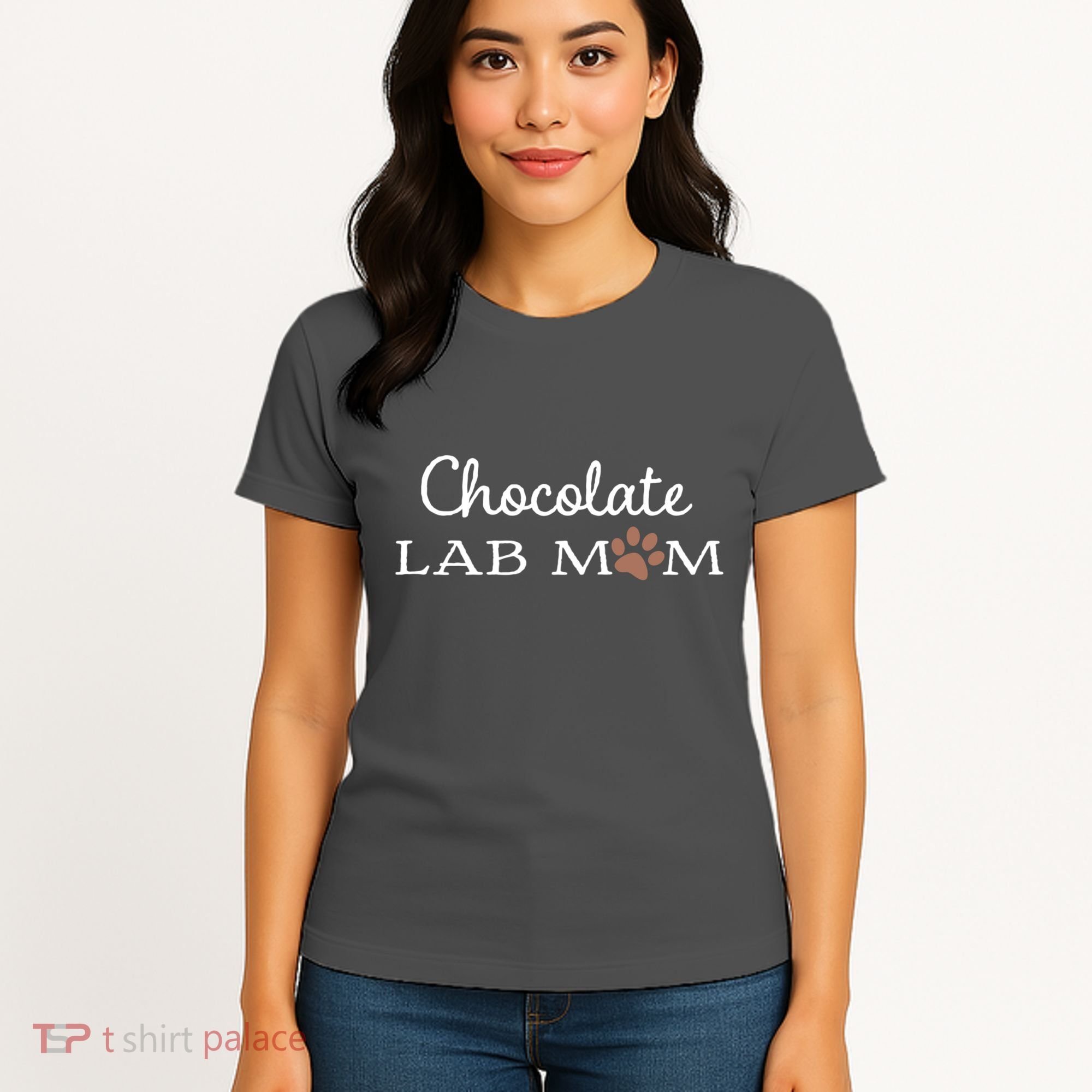 Cute Chocolate Lab Mom Gift For Lovers Women's T-Shirt