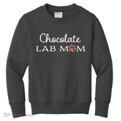 Cute Chocolate Lab Mom Gift For Lovers Kids Sweatshirt