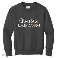 Cute Chocolate Lab Mom Gift For Lovers Kids Sweatshirt thumb 0