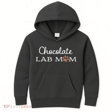 Cute Chocolate Lab Mom Gift For Lovers Kids Hoodie