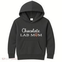 Cute Chocolate Lab Mom Gift For Lovers Kids Hoodie thumb 0