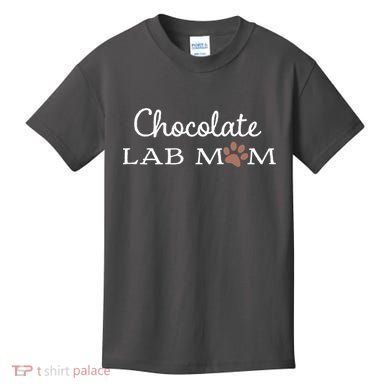 Cute Chocolate Lab Mom Gift For Lovers Kids T-Shirt