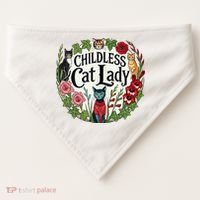 Childless Cat Ladies Against Fascism USA-Made Doggie Bandana thumb 0