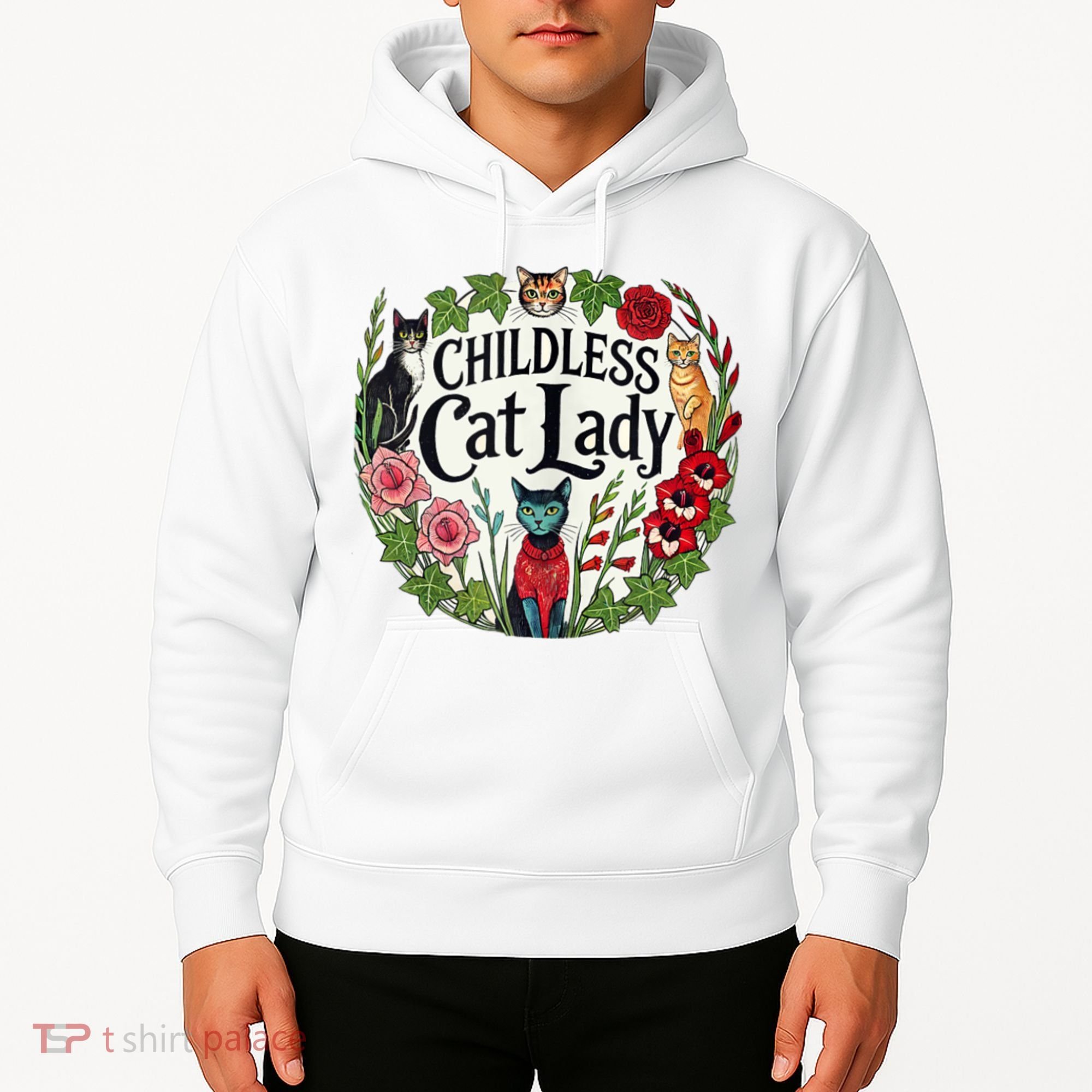 Childless Cat Ladies Against Fascism Hoodie