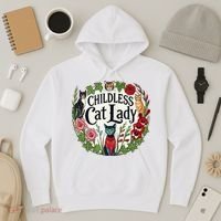 Childless Cat Ladies Against Fascism Hoodie thumb 3