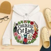 Childless Cat Ladies Against Fascism Hoodie thumb 4