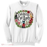 Childless Cat Ladies Against Fascism Sweatshirt thumb 0